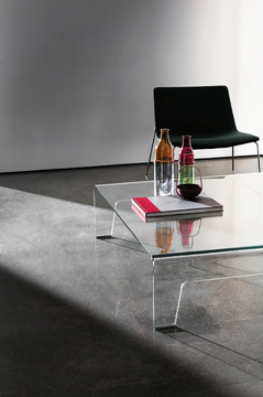 FROG - Low glass coffee table by Sovet italia - view 3